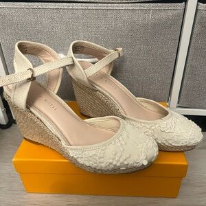 New Skatie Cream Wedge Espadrilles